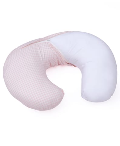 Mi Arcus Burpy Breast and Bottle Feeding Pillow for New Born Babies Infant  C Shape Pink Color