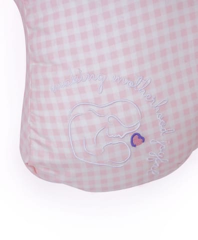 Mi Arcus Burpy Breast and Bottle Feeding Pillow for New Born Babies Infant  C Shape Pink Color