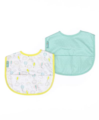 Mi Arcus Cotton Printed Feeding Bib For Kids Newborn Pack Of 2 For 9-12 Months