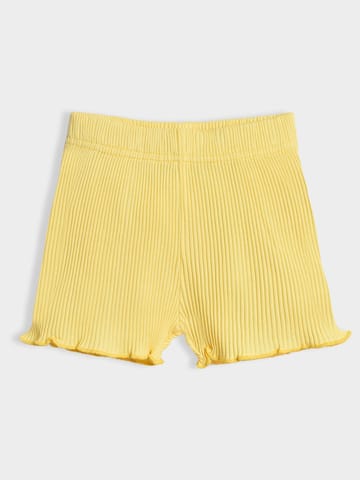 Mi Arcus Cotton Yellow Top with Short Set for Girls