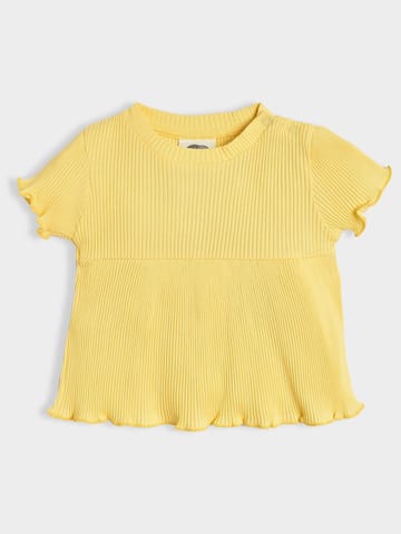 Mi Arcus Cotton Yellow Top with Short Set for Girls