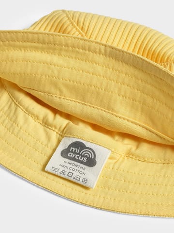 Mi Arcus Solid Yellow Bucket Hat for Kids