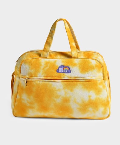 Mi Arcus Yellow Tie Dye Printed Diaper Bag for Kids