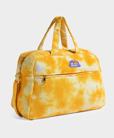 Mi Arcus Yellow Tie Dye Printed Diaper Bag for Kids