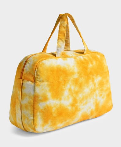 Mi Arcus Yellow Tie Dye Printed Diaper Bag for Kids