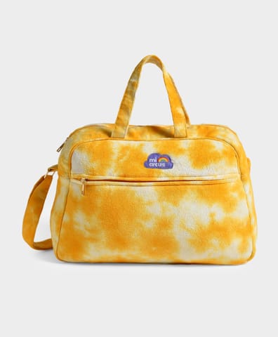 Mi Arcus Yellow Tie Dye Printed Diaper Bag for Kids