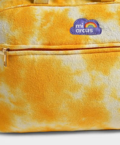 Mi Arcus Yellow Tie Dye Printed Diaper Bag for Kids