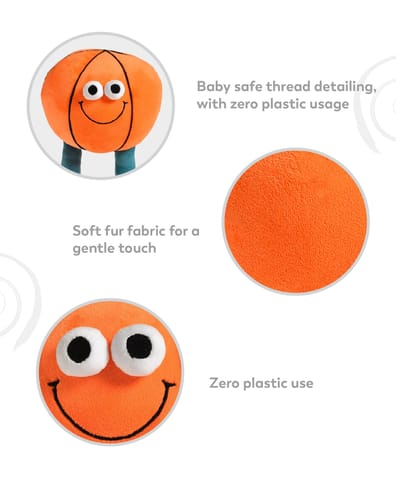 Mi Arcus Orange Ball Soft Toys for Kids