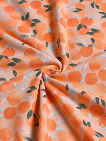 Mi Arcus Peach Printed Hooded Blanket for Kids