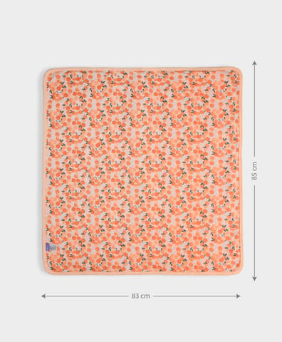 Mi Arcus Peach Printed Hooded Blanket for Kids