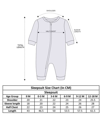 Mi Arcus Cotton Printed Full Sleeve Sleepsuit for Kids Pack of 2