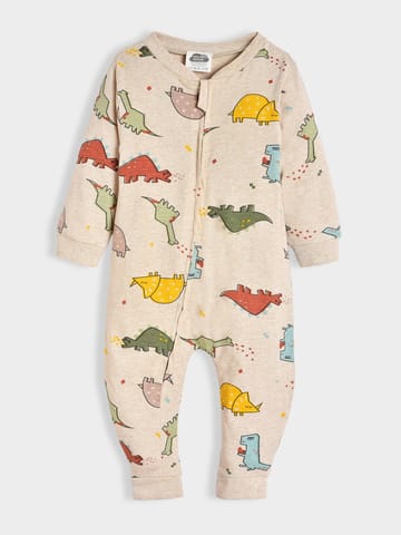 Mi Arcus Cotton Printed Full Sleeve Sleepsuit for Kids Pack of 2