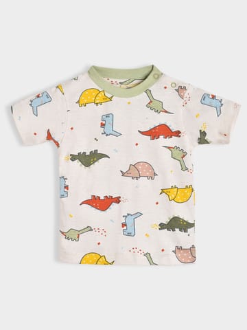 Mi Arcus Cotton Printed Tshirt with Dungaree set for Kids