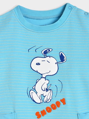 Mi Arcus Cotton Peanuts Snoopy Printed Romper for Kids Pack of 2