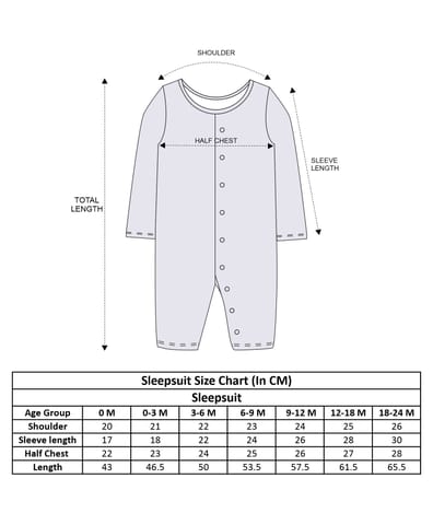 Mi Arcus White Cotton Printed Full Sleeve Sleepsuit for Girls