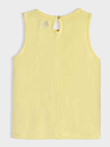 Mi Arcus Yellow Cotton Sleeveless Vest for Girls