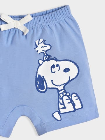 Mi Arcus Cotton Peanuts Snoopy Printed Shorts for Kids Pack of 3