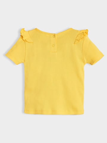 Mi Arcus Cotton Printed Yellow Top with Pyjama Set for Girls