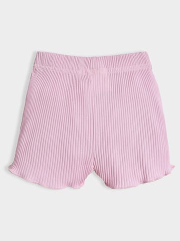 Mi Arcus Cotton Pink Top with Short Set for Girls