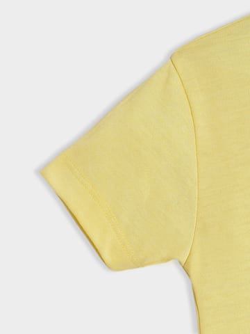 Mi Arcus Yellow Cotton Tshirt with Skirt Set