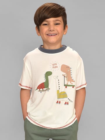 Mi Arcus Cotton Round Neck Short Sleeve Tshirt for Kids