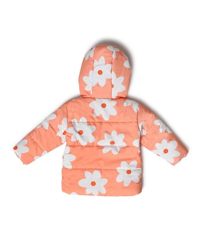 Mi Arcus Printed Full Sleeve Hooded Puffer Jacket for Kids