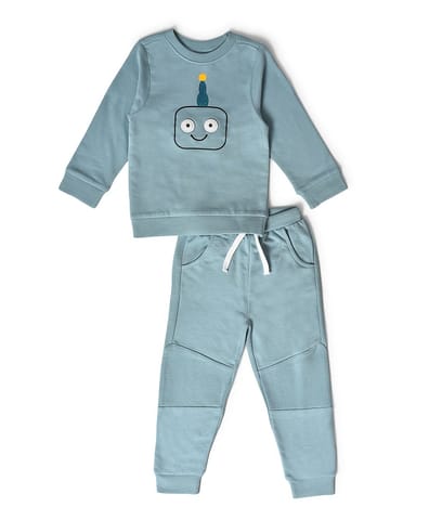 Mi Arcus Grey Sweatshirt with Pyjama Set for Kids