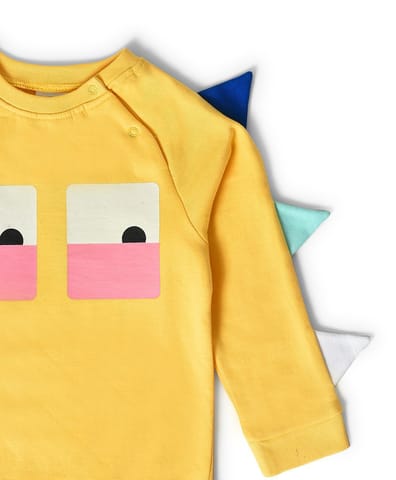 Mi Arcus Printed Sweatshirt and Colorblock Pyjama Set for Kids