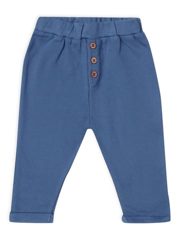 Mi Arcus Solid Blue Regular Fit Jogger for Kids