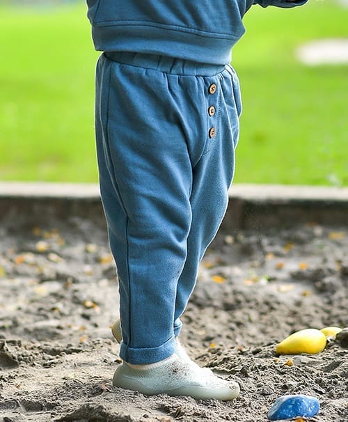 Mi Arcus Solid Blue Regular Fit Jogger for Kids