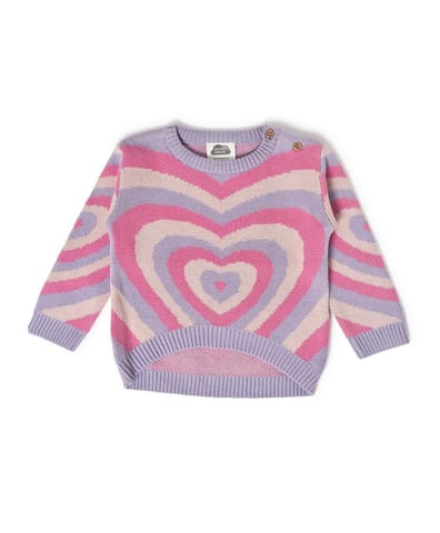 Mi Arcus Round Neck Full Sleeve Sweater for Girls