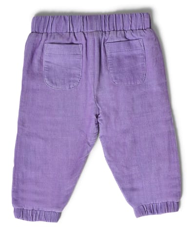 Mi Arcus Purple Corduroy Pant for Kids