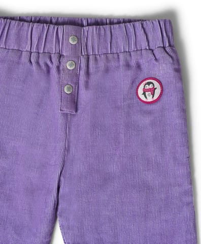 Mi Arcus Purple Corduroy Pant for Kids