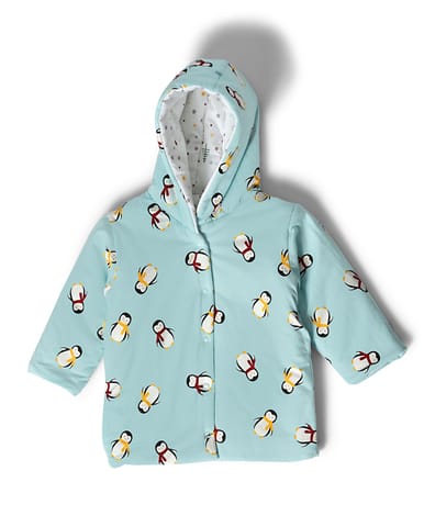 Mi Arcus Reversible Jacket With Penguins Star Print