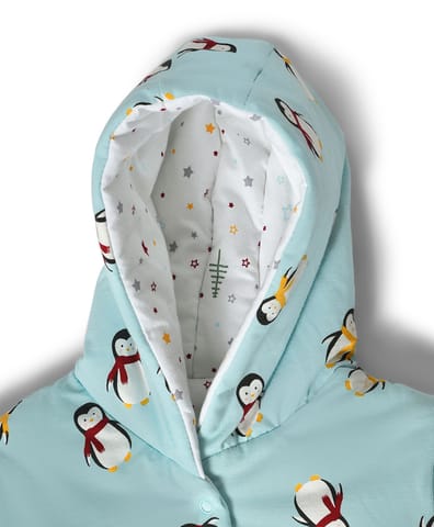 Mi Arcus Reversible Jacket With Penguins Star Print