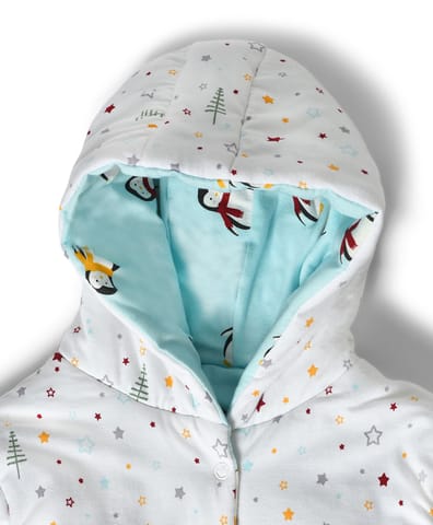 Mi Arcus Reversible Jacket With Penguins Star Print