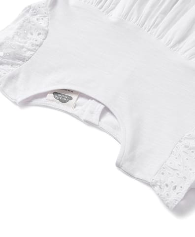 Mi Arcus Flutter Sleeve White Frock for Girls