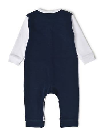 Mi Arcus Solid Navy Full Sleeve Bodysuit for Kids