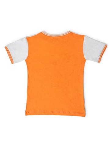 Mi Arcus Bear Print T-Shirt- Orange for Kids