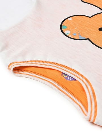 Mi Arcus Bear Print T-Shirt- Orange for Kids