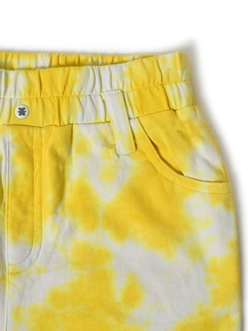 Mi Arcus Tie Dyed Yellow Shorts for Kids