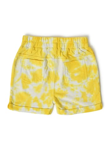 Mi Arcus Tie Dyed Yellow Shorts for Kids