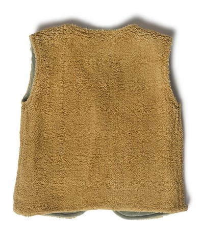 Mi Arcus Green Sleeveless Corduroy Shrug for Girls