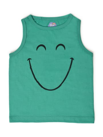 Mi Arcus Smile Printed Cotton Sleeveless Vest for Kids Pack of 3