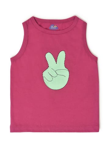 Mi Arcus Smile Printed Cotton Sleeveless Vest for Kids Pack of 3