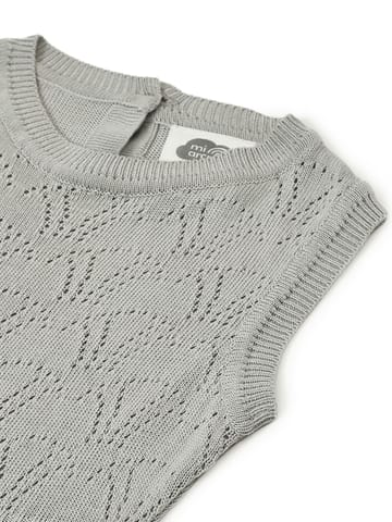 Mi Arcus Grey Knitted Sleeveless Dress for Girls