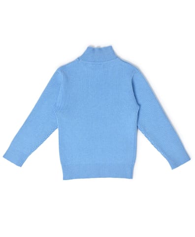 Mi Arcus Blue Knitted High Neck Innerwear for Kids