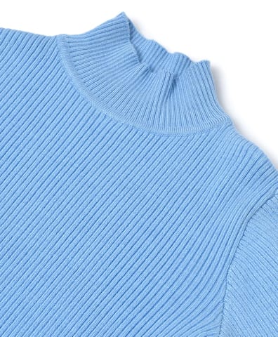 Mi Arcus Blue Knitted High Neck Innerwear for Kids