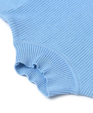 Mi Arcus Blue Knitted High Neck Innerwear for Kids