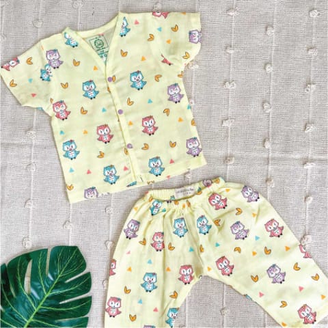 A Toddler Thing Muslin Sleepsuit - Happy Owl